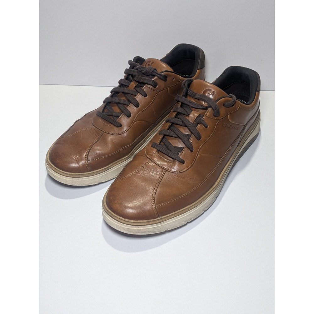 Cole Haan Grand Crosscourt Modern Tan Leather Sneakers Mens 13M C40474